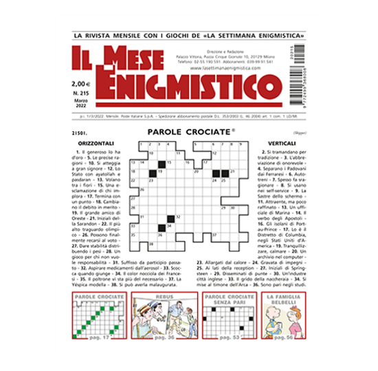 Picture of IL MESE ENIGMISTICO N.215 MARZO 2022 (solo in Italia)