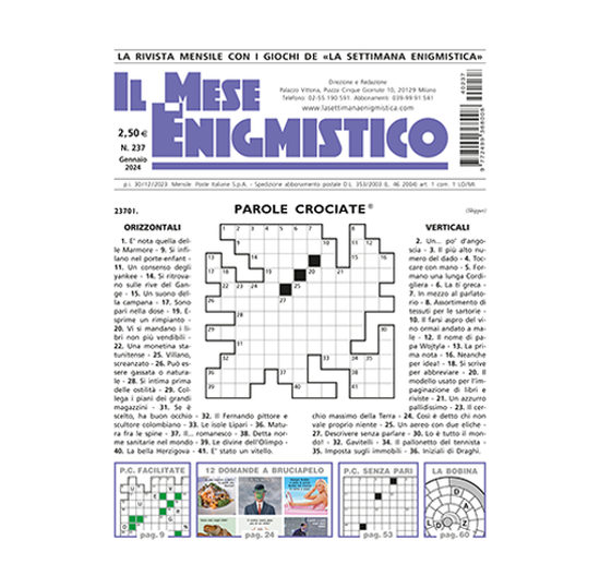 Picture of IL MESE ENIGMISTICO N.237 GENNAIO 2024 (solo in Italia)
