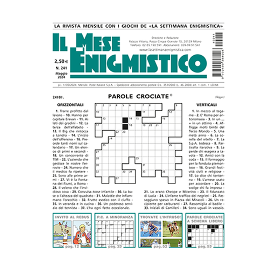 Picture of IL MESE ENIGMISTICO N.241 MAGGIO 2024 (solo in Italia)