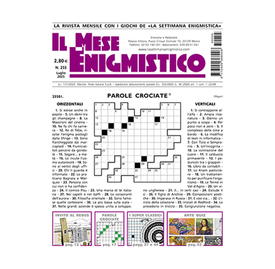 Immagine di RINNOVO ITALIA - IL MESE ENIGMISTICO - Abbonamento 12 mesi