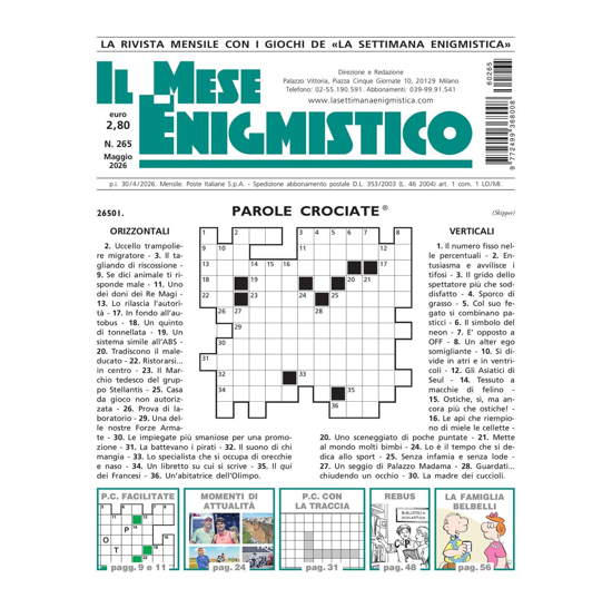 Immagine di ESTERO - IL MESE ENIGMISTICO - Abbonamento 12 mesi