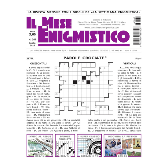Immagine di ZONA 2-3 - IL MESE ENIGMISTICO - Abbonamento 12 mesi
