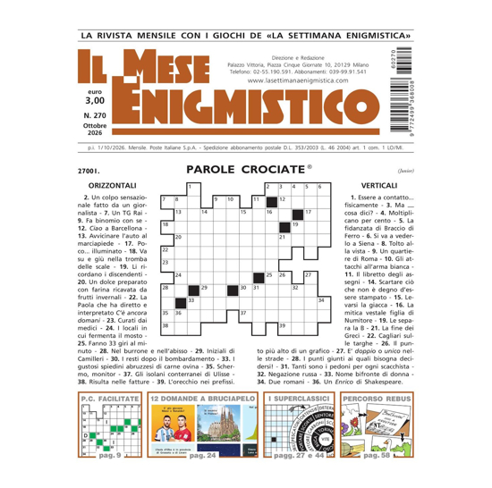 Immagine di ZONA 2-3 - IL MESE ENIGMISTICO - Abbonamento 12 mesi